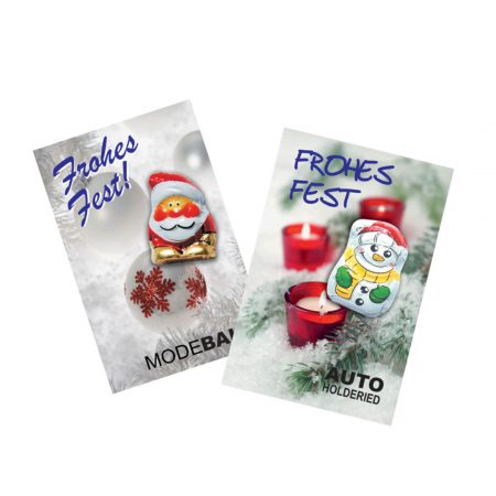 Schokocard Nikolaus oder Schneemann