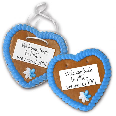 Lebkuchenherz Größe 25 mit Papieraufleger