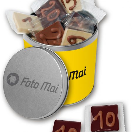 Schokotäfelchenadventskalender in Schmuckdose
