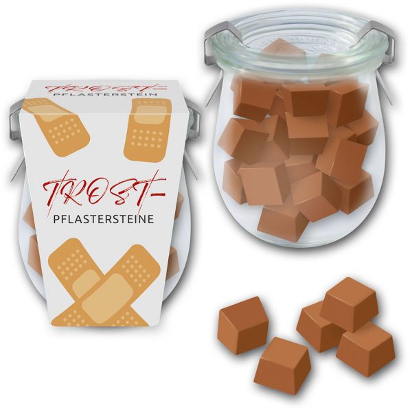 Trostpflastersteine in Weckglas 100g