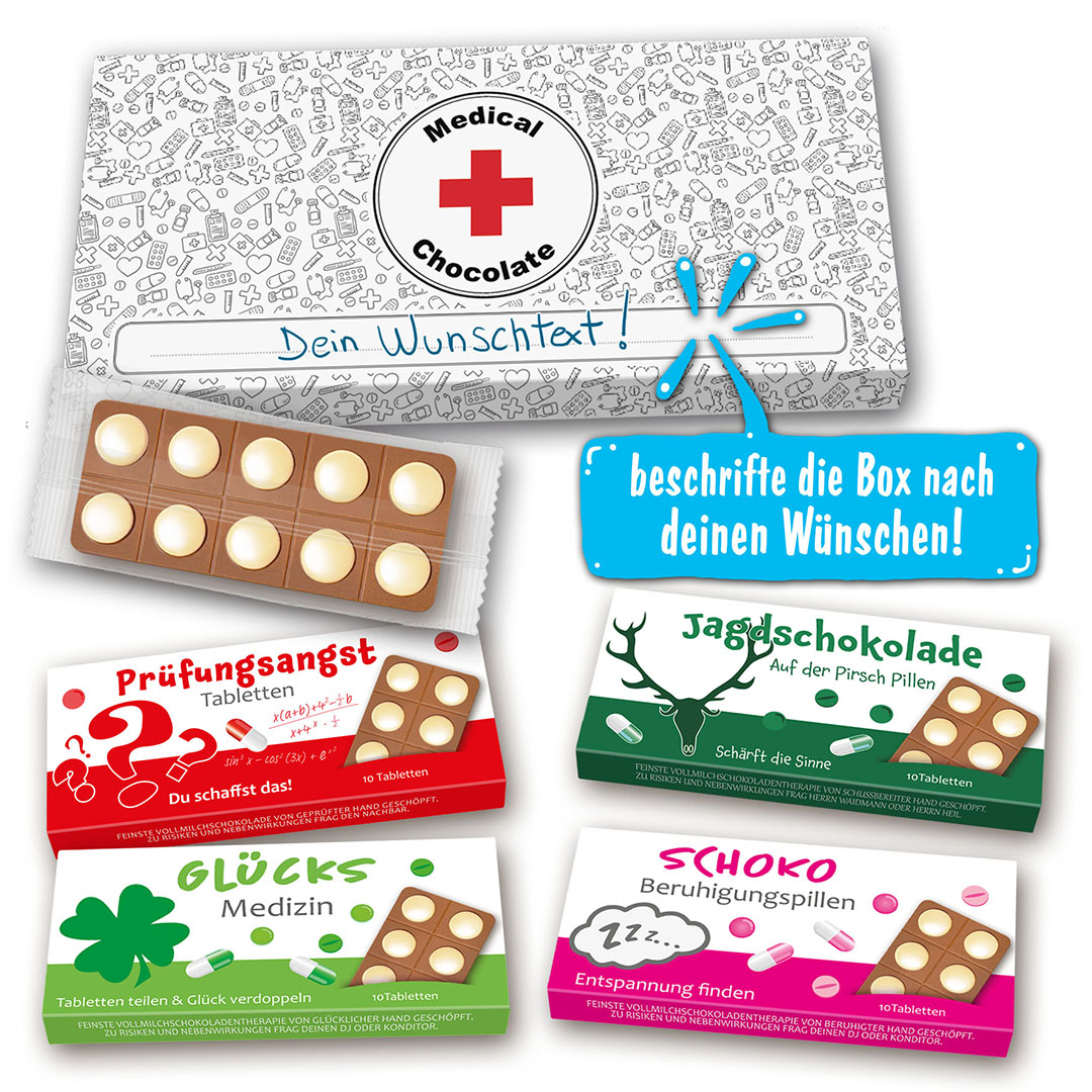 Pillen - Schokolade 4er 100g