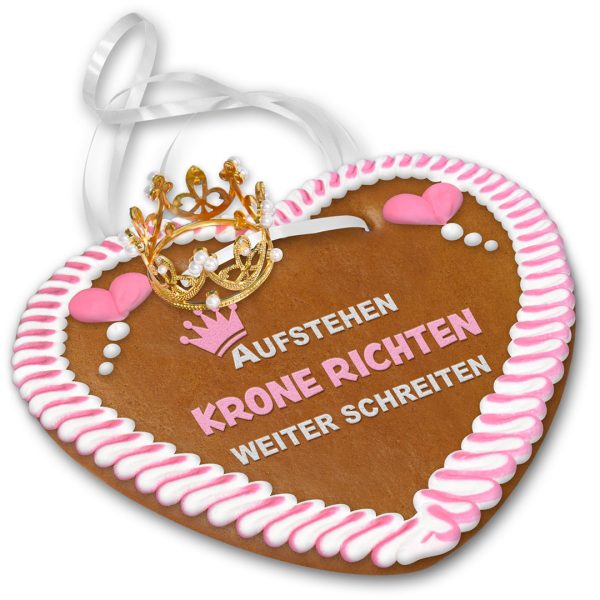 Lebkuchenherz Schablone Prinzessin mit Krone 270g