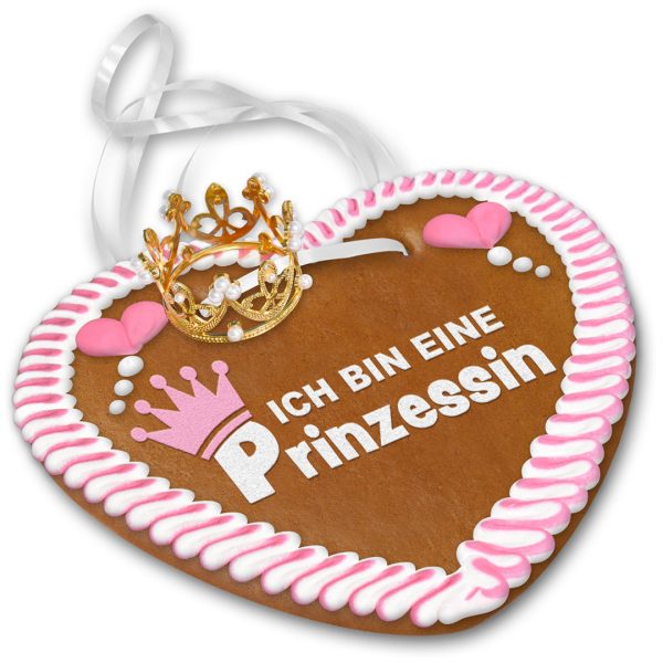 Lebkuchenherz Schablone Prinzessin mit Krone 270g