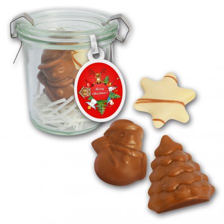 Weihnachtsland im Glas