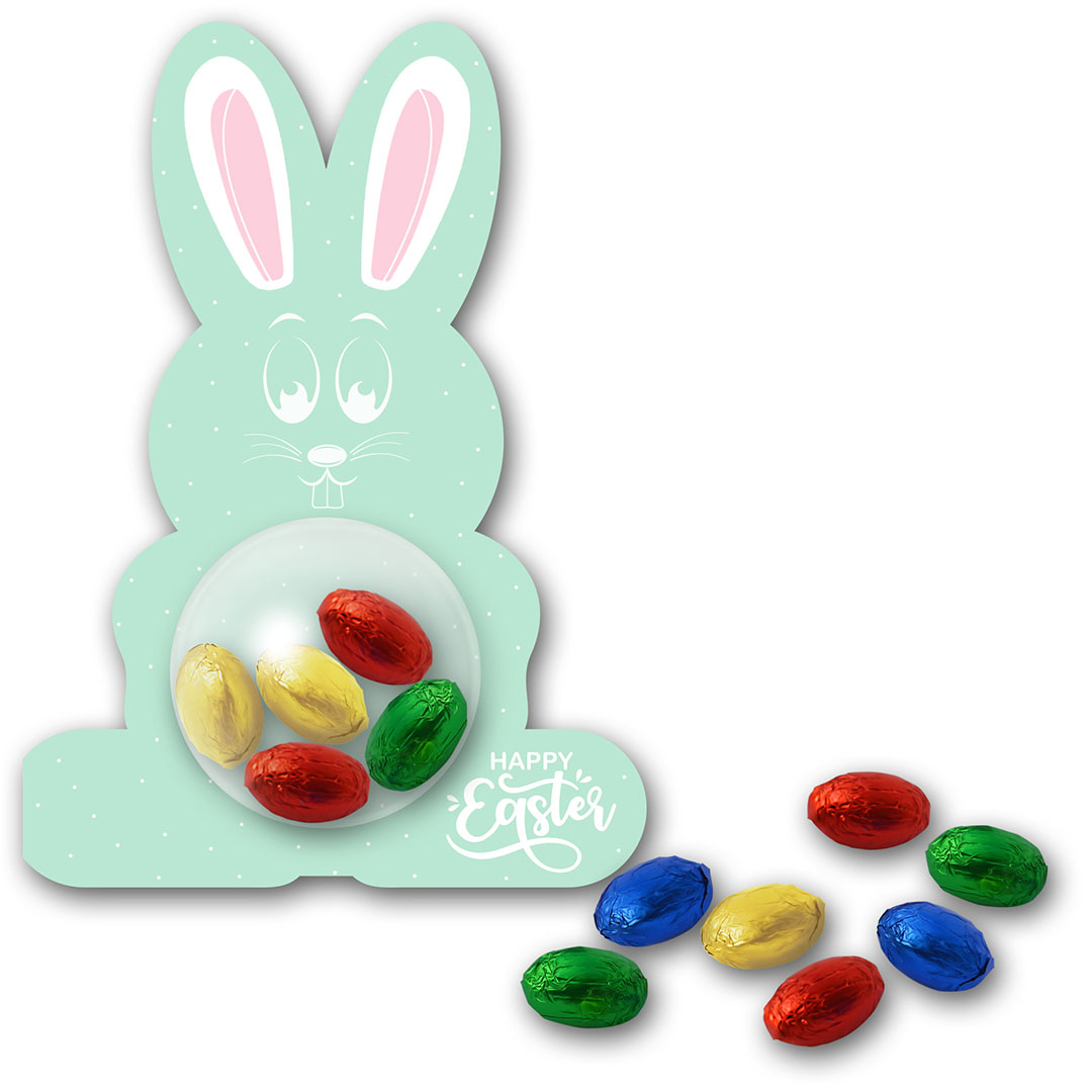 Schokoeier in Hasenpackung 20g